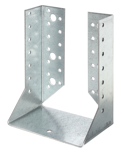 Joist hanger, type B, Material: raw steel, Surface: sendzimir galvanised, with CE marking in accordance with ETA-08/0171, Clear width: 120 mm, Height: 160 mm, Material thickness: 2.00 mm, No. of holes: 4 / 42, Hole: Ø13 / Ø5 mm