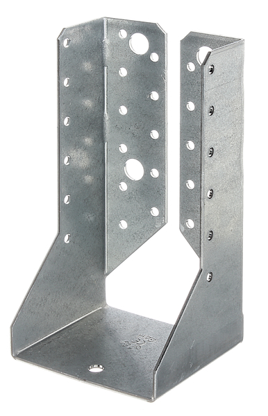 Joist hanger Type B, Material: raw steel, Surface: sendzimir galvanised, with CE marking in accordance with ETA-08/0171, Clear width: 140 mm, Height: 180 mm, Approval: Europ.techn.app. ETA-08/0171, Material thickness: 2.00 mm, No. of holes: 4 / 48, Hole: Ø13 / Ø5 mm, Specialised trade container