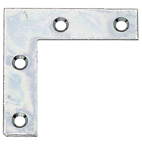 Corner plate, with countersunk screw holes, Material: raw steel, Surface: sendzimir galvanised, Contents per PU: 12 Piece, Height: 40 mm, Length: 40 mm, Width: 10 mm, Material thickness: 1.25 mm, No. of holes: 4, Hole: Ø3.2 mm, in bargain pack, CutCase