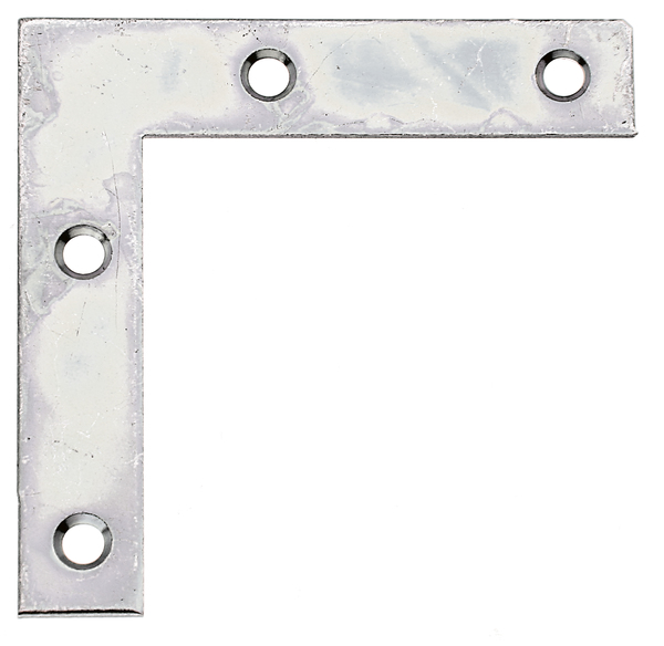 Corner plate, with countersunk screw holes, Material: raw steel, Surface: sendzimir galvanised, Contents per PU: 12 Piece, Height: 50 mm, Length: 50 mm, Width: 10 mm, Material thickness: 1.25 mm, No. of holes: 4, Hole: Ø3.2 mm, in bargain pack