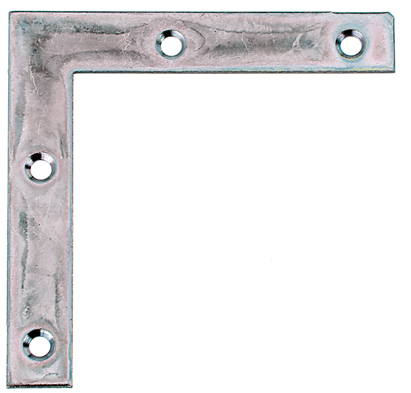 Corner plate, with countersunk screw holes, Material: raw steel, Surface: sendzimir galvanised, Contents per PU: 8 Piece, Height: 60 mm, Length: 60 mm, Width: 10 mm, Material thickness: 1.25 mm, No. of holes: 4, Hole: Ø3.2 mm, in bargain pack, CutCase