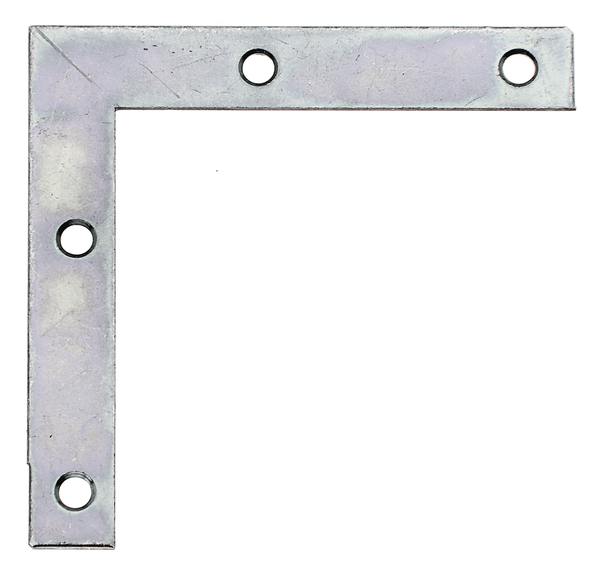 Corner plate, with countersunk screw holes, Material: raw steel, Surface: sendzimir galvanised, Contents per PU: 8 Piece, Height: 75 mm, Length: 75 mm, Width: 12 mm, Material thickness: 1.25 mm, No. of holes: 4, Hole: Ø4.2 mm, in bargain pack