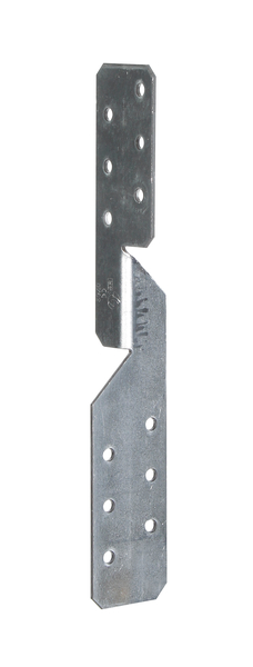 Rafter purlin anchor, multifunctional, Material: raw steel, Surface: sendzimir galvanised, with CE marking in accordance with ETA-14/0105, Width: 33 mm, Depth: 33 mm, Height: 210 mm, Material thickness: 2.00 mm, No. of holes: 12, Hole: Ø5 mm, Designed for standard cross-sections made from solid structural timber (SST) and glued laminated timber (glulam), CutCase