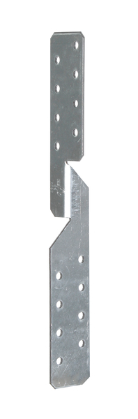 Rafter purlin anchor, multifunctional, Material: raw steel, Surface: sendzimir galvanised, with CE marking in accordance with ETA-14/0105, Width: 33 mm, Depth: 33 mm, Height: 250 mm, Material thickness: 2.00 mm, No. of holes: 16, Hole: Ø5 mm, Designed for standard cross-sections made from solid structural timber (SST) and glued laminated timber (glulam), CutCase