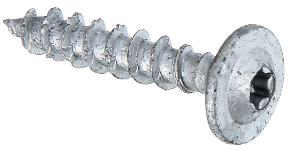 Holzschraube Speed, Material: Stahl roh, Oberfläche: Zink-Aluminium-Lamellenbeschichtung, silber, in Hängebox, Inhalt pro PE: 4 St., Durchmesser: 7 mm, Länge: 40 mm, SB-verpackt