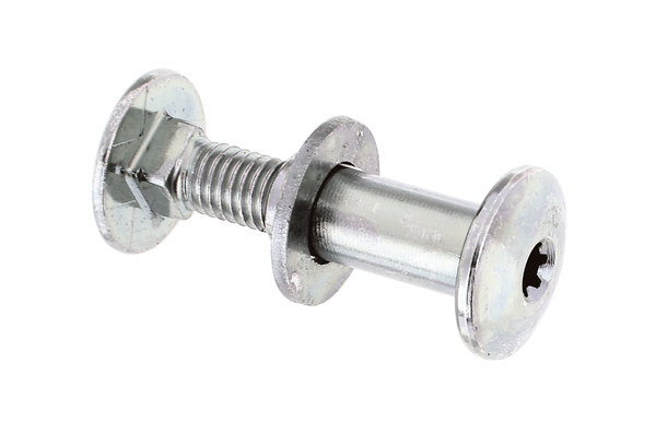 Round-head screw Multi-Fix, with sleeve nut, Material: raw steel, Surface: blue galvanised, in hanging box, Contents per PU: 2 Piece, Length: 50 mm, Screw: M8, Screw length: 30 mm, Retail packaged