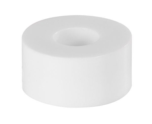 Bussola distanziale per viti, Materiale: plastica (polistirolo), colore bianco, Contenuto per U.I.: 15 Pz., Ø esterno: 20 mm, altezza: 10 mm, 8,5 mm, Con imballo self-service