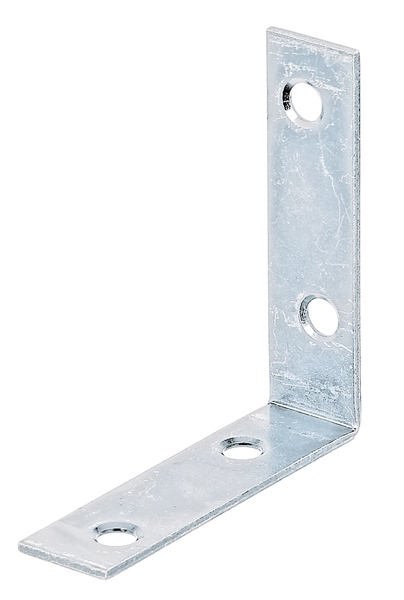 Escuadra de silla, con agujeros de atornillar avellanados en ambos lados, Material: Acero crudo, Superficie: acero galvanizado Sendzimir, Profundidad: 60 mm, Altura: 60 mm, Anchura: 16 mm, Espesura del material: 1,75 mm, Número de agujeros: 4, Perforación: Ø5,5 mm, CutCase