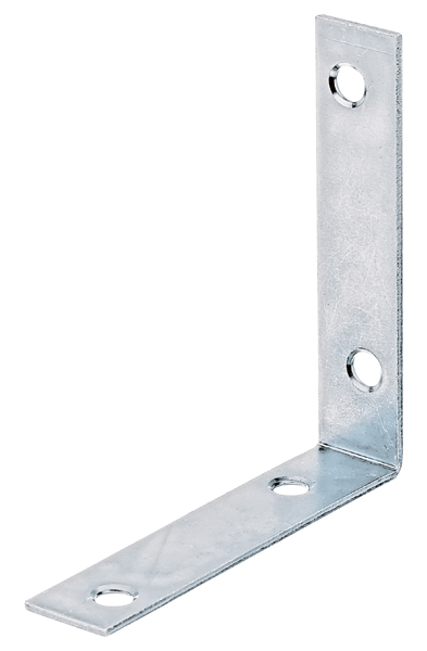 Escuadra de silla, con agujeros de atornillar avellanados en ambos lados, Material: Acero crudo, Superficie: acero galvanizado Sendzimir, Profundidad: 75 mm, Altura: 75 mm, Anchura: 16 mm, Espesura del material: 1,75 mm, Número de agujeros: 4, Perforación: Ø5,5 mm, CutCase