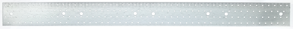 Bande multi-trous, Matériau: Acier brut, Finition: galvanisée Sendzimir, avec marquage selon EN 14545, Longueur: 960 mm, Largeur: 80 mm, Épaisseur: 2,00 mm, Trou: Ø11 / Ø5 mm