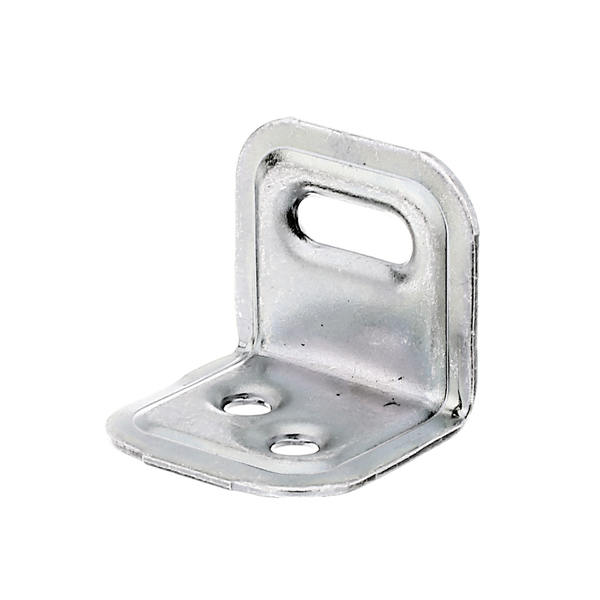 Adjustable angle connector, embossed, with countersunk screw holes, Material: raw steel, Surface: galvanised, thick-film passivated, Depth: 25 mm, Height: 25 mm, Width: 30 mm, Material thickness: 1.25 mm, No. of holes: 1 / 2, Hole: 15 x 5 / Ø5 mm, CutCase