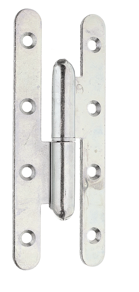 Paumelle universelle Paris, avec trous de vis fraisés, Matériau: Acier brut, Finition: zinguée, droite, Longueur: 140 mm, Largeur: 55 mm, Épaisseur: 3,00 mm, Nombre de trous: 8, Trou: Ø5,5 mm