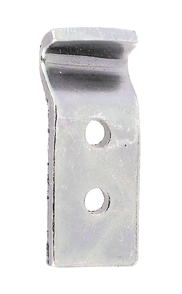 Closing hook, cranked, Material: raw steel, Surface: galvanised, thick-film passivated, Length: 32 mm, Width: 13 mm, Material thickness: 2.00 mm, No. of holes: 2, Hole: Ø3.3 mm