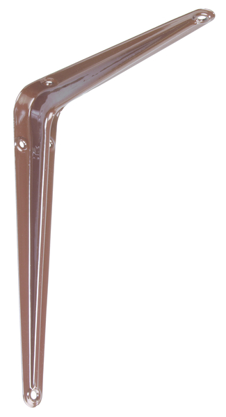 Shelf bracket, Material: steel, Surface: brown painted, Height: 200 mm, Depth: 150 mm, Max. load capacity: 62 kg