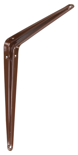 Shelf bracket, Material: steel, Surface: brown painted, Height: 250 mm, Depth: 200 mm, Max. load capacity: 114 kg