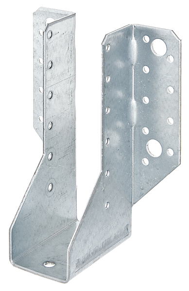 Joist hanger, type A, Material: raw steel, Surface: sendzimir galvanised, with CE marking in accordance with ETA-08/0171, Clear width: 40 mm, Height: 140 mm, Total width: 110 mm, Material thickness: 2.00 mm, No. of holes: 4 / 28, Hole: Ø11 / Ø5 mm