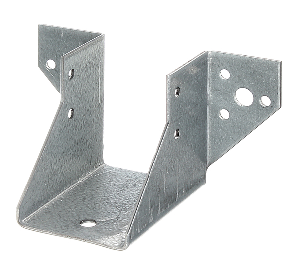 Joist hanger, type A, Material: raw steel, Surface: sendzimir galvanised, with CE marking in accordance with ETA-08/0171, Clear width: 50 mm, Height: 68 mm, Total width: 120 mm, Material thickness: 2.00 mm, No. of holes: 2 / 13, Hole: Ø9 / Ø5 mm