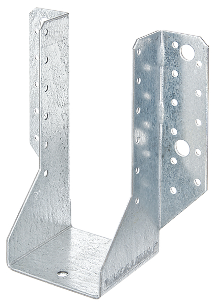 Joist hanger, type A, Material: raw steel, Surface: sendzimir galvanised, with CE marking in accordance with ETA-08/0171, Clear width: 70 mm, Height: 155 mm, Total width: 140 mm, Material thickness: 2.00 mm, No. of holes: 4 / 34, Hole: Ø11 / Ø5 mm