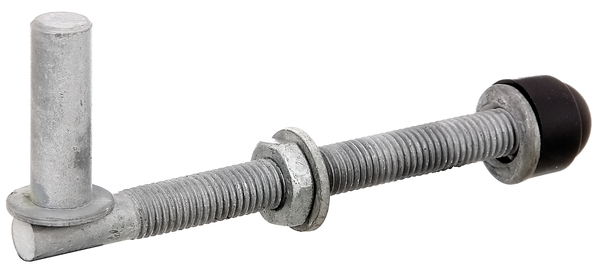 Hook for screwing in, Material: raw steel, Surface: hot-dip galvanised, packed in bag, Size back set-Ø: 13 mm, Length: 140 mm, Item description: One pair, Type: adjustable, Thread: M12