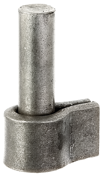 Gond à souder, Matériau: Acier brut, à souder, Distance axe-Ø: 16 mm, Distance bord extérieur - centre du mandrin: 30 mm, Hauteur: 68 mm