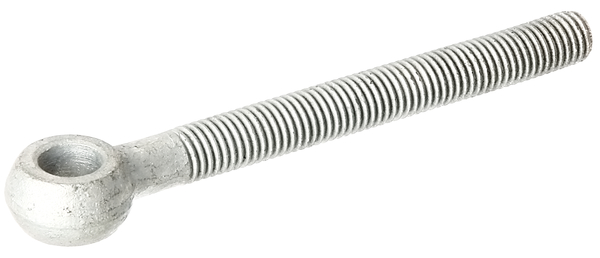 Eye screw, Material: raw steel, Surface: hot-dip galvanised, Length: 130 mm, Eye screw dia.: 16 mm, Thread: M16