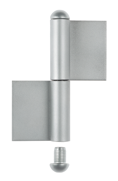 Konstruktionsband, zweiteilig, Typ KO4, Material: Edelstahl, zum Anschweißen, Höhe: 80 mm, Breite Band: 30 mm, Durchmesser: 9 mm, Höhe Band: 40 mm, Materialstärke: 3,00 mm