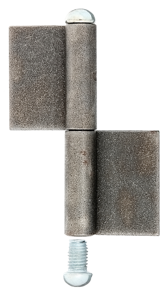 Cerniera per cancelli metallici modello KO4, Materiale: acciaio grezzo, da saldare, altezza: 100 mm, 30 mm, diametro: 9 mm, 50 mm, Spessore del materiale: 3,00 mm