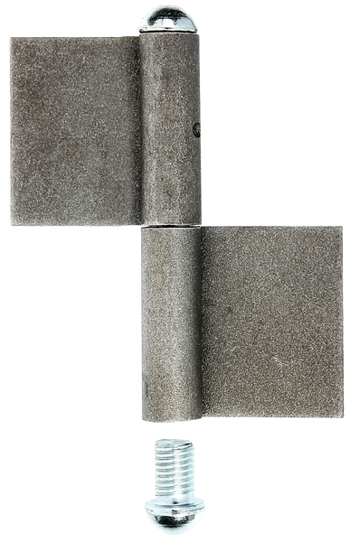 Cerniera per cancelli metallici modello KO4, Materiale: acciaio grezzo, da saldare, altezza: 140 mm, 50 mm, diametro: 14 mm, 70 mm, Spessore del materiale: 4,00 mm