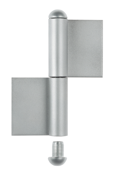 Cerniera per cancelli metallici modello KO4, Materiale: acciaio grezzo, da saldare, altezza: 160 mm, 50 mm, diametro: 14 mm, 80 mm, Spessore del materiale: 4,00 mm