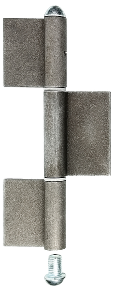 Cerniera per cancelli metallici modello KO8, Materiale: acciaio grezzo, da saldare, altezza: 260 mm, 50 mm, diametro: 16 mm, 80 mm, 100 mm, Spessore del materiale: 5,00 mm