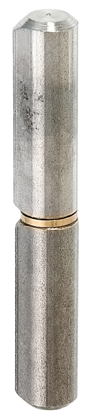 Paumelle à souder en deux parties, Matériau: Acier brut, à souder, Diamètre: 14 mm, Ø extérieur, pointe comprise: 16 mm, tige-Ø: 8 mm, Hauteur: 100 mm, CutCase