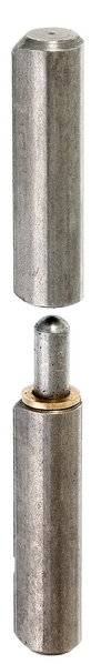 Paumelle à souder en deux parties, Matériau: Acier brut, à souder, Diamètre: 16 mm, Ø extérieur, pointe comprise: 18 mm, tige-Ø: 9 mm, Hauteur: 140 mm