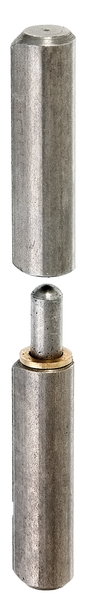 Paumelle à souder en deux parties, Matériau: Acier brut, à souder, Diamètre: 16 mm, Ø extérieur, pointe comprise: 18 mm, tige-Ø: 9 mm, Hauteur: 140 mm, CutCase