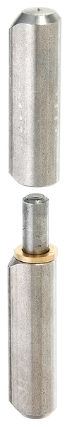 Anschweißrolle, zweiteilig, Material: Stahl roh, zum Anschweißen, Durchmesser: 20 mm, Außen-Ø inkl. Spitze: 23 mm, Stift-Ø: 12 mm, Höhe: 160 mm