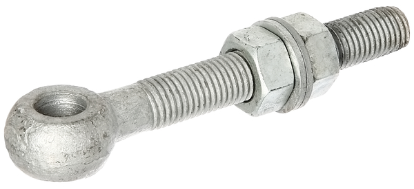 Eye screw, Material: raw steel, Surface: hot-dip galvanised, Length: 150 mm, Eye screw dia.: 18 mm, Thread: M20