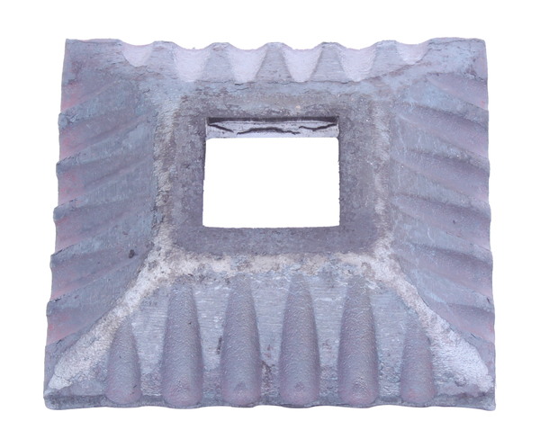 Rosetta di copertura, Materiale: acciaio grezzo, 70 mm, 20 mm, Modello: martellato