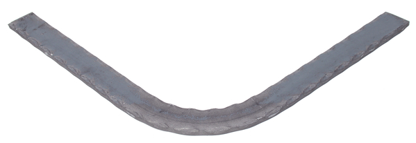 Curva per corrimano in ferro battuto, Materiale: acciaio grezzo, larghezza: 40 mm, 400 mm, 400 mm, Modello: martellato, Spessore del materiale: 8,00 mm