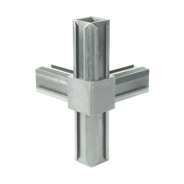 XD-Rohrverbinder T-Stück plus ein rechtwinkeliger Abgang, Material: Polyamid 6, Farbe: schwarz, für Rohr: 30 x 30 x 2,0 mm