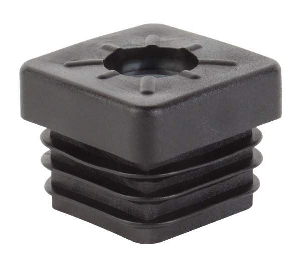 Threaded plug, Material: plastic, colour: black, Contents per PU: 4 Piece, Width: 20 mm, Thread: M8, Retail packaged