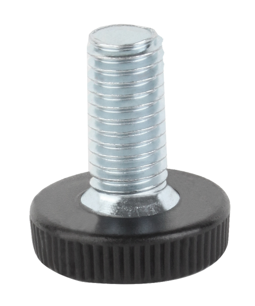 Adjusting screw for threaded plug, Material: plastic with steel thread, Contents per PU: 4 Piece, Thread length: 30 mm, Diameter: 25 mm, Thread: M8, Retail packaged