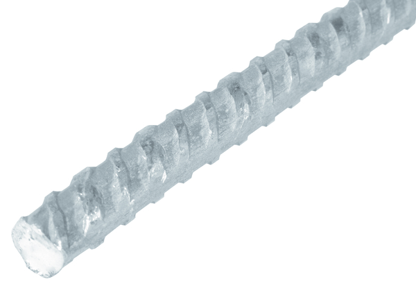 Beton-Riffelstahl, Material: Stahl roh, warmgewalzt, zum Einbetonieren, Durchmesser: 8 mm, Länge: 1000 mm