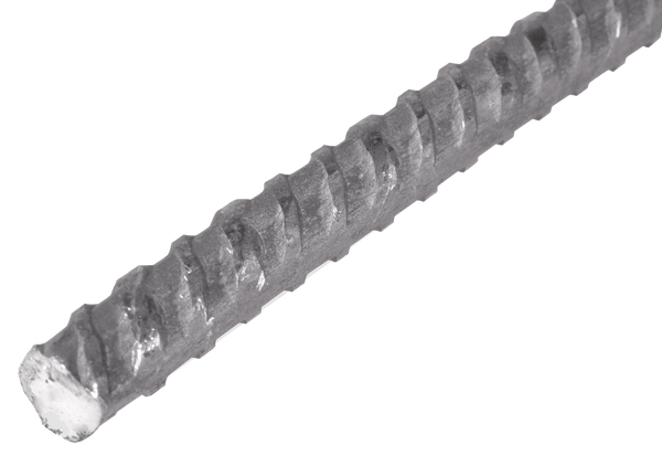 Beton-Riffelstahl, Material: Stahl roh, warmgewalzt, zum Einbetonieren, Durchmesser: 12 mm, Länge: 1000 mm