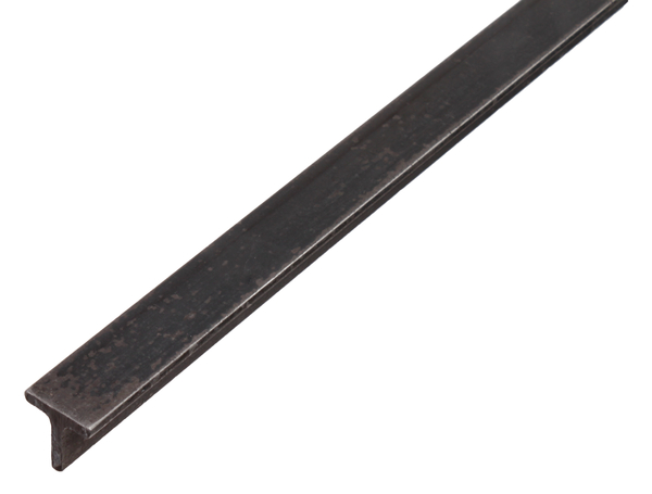 Profilo a T, Materiale: acciaio grezzo, laminato a caldo, larghezza: 20 mm, altezza: 20 mm, Spessore del materiale: 3 mm, Lunghezza: 2000 mm