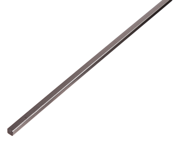 Barra quadra, Materiale: acciaio grezzo, laminato a caldo, larghezza: 6 mm, altezza: 6 mm, Lunghezza: 2000 mm