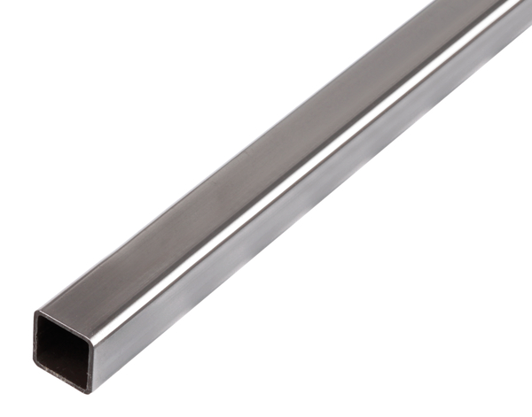 Tubo quadro, Materiale: acciaio grezzo, laminato a freddo, larghezza: 12 mm, altezza: 12 mm, Spessore del materiale: 1 mm, Lunghezza: 2000 mm