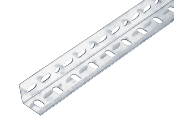 Conceptor® Winkelprofil, gelocht, Material: Stahl roh, Oberfläche: sendzimirverzinkt, Breite: 25 mm, Höhe: 25 mm, Materialstärke: 1,2 mm, Ausführung: gleichschenklig, Länge: 2000 mm