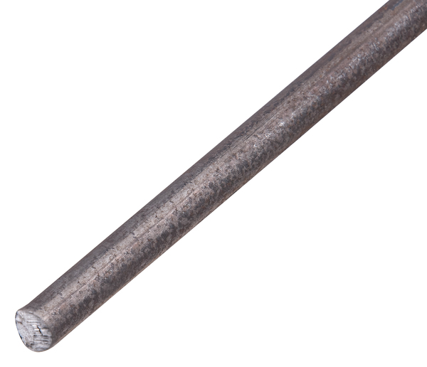Round bar, Material: raw steel, hot rolled, Diameter: 6 mm, Length: 1000 mm