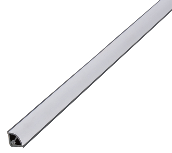 Listwa zakończeniowa, samoprzylepna, materiał: PVC-U z wkładką aluminiową, kolor: srebrny, Szerokość: 15 mm, Wysokość: 15 mm, Długość: 2600 mm