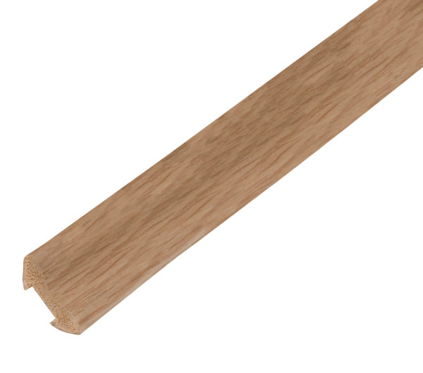 Skirting profile, Material: PVC-U, foamed, colour: oak, dark, Height: 22 mm, Width: 22 mm, Length: 2600 mm
