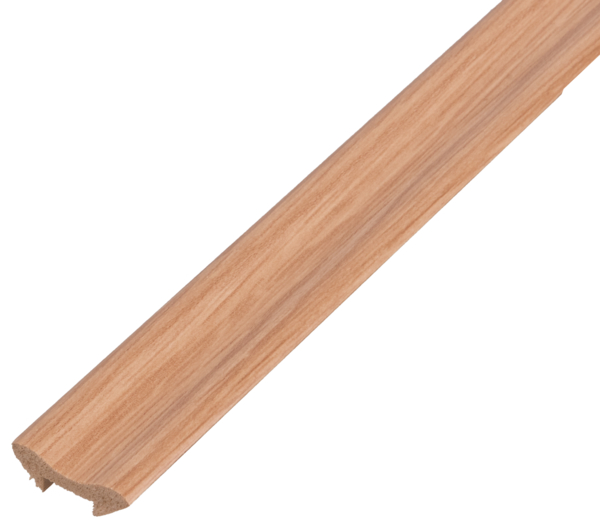 Skirting profile, Material: PVC-U, foamed, colour: oak, dark, Height: 22 mm, Width: 22 mm, Length: 2600 mm